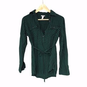 Isabel Maternity Green & Black Gingham XS